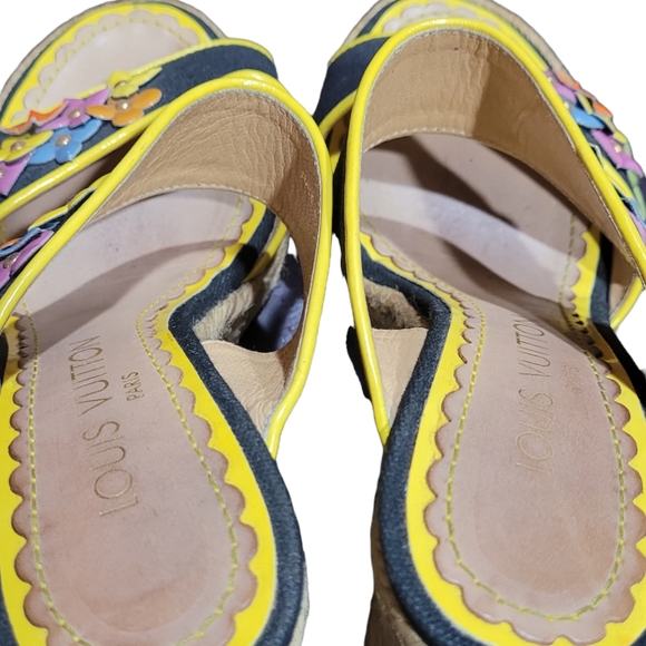 Louis Vuitton Multicolor Flower Wedge sandals EU 35 - Picture 7 of 15